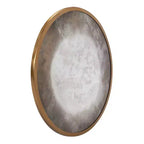 Miroir mural Howard Elliott 22,5" rond Albizzi avec cadre en fer vieilli
