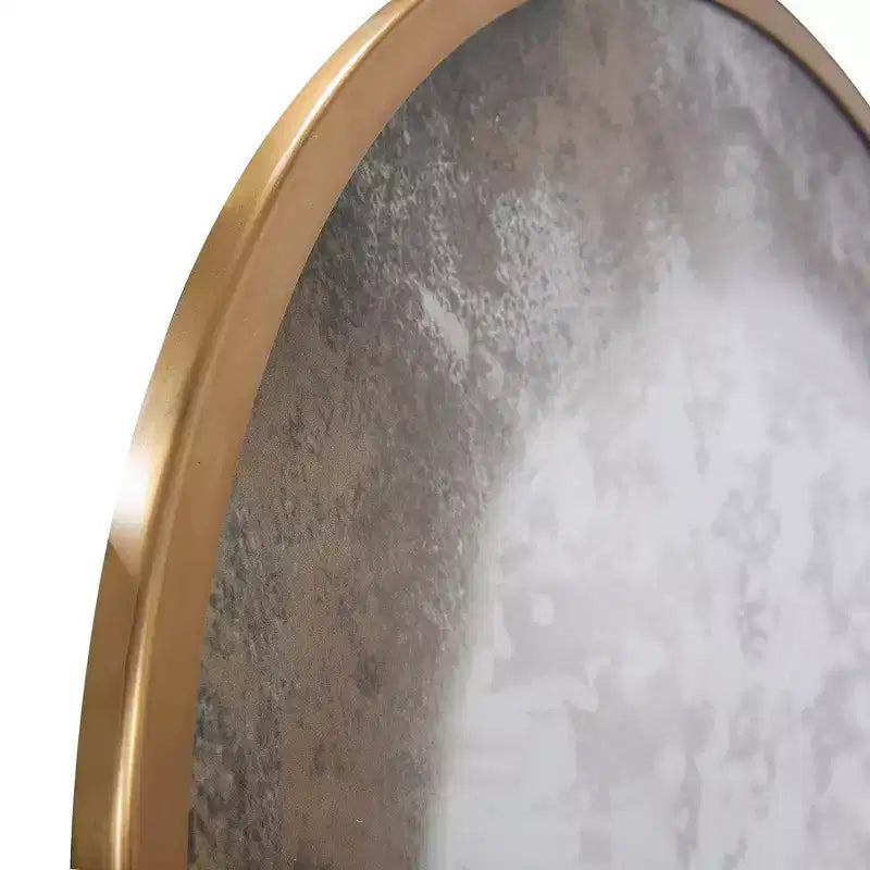 Miroir mural Howard Elliott 22,5" rond Albizzi avec cadre en fer vieilli