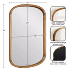 Miroir mural capsule Talma 24"X36" Kate & Laurel All Things Decor Brun rustique