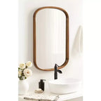 Miroir mural capsule Talma 24"X36" Kate & Laurel All Things Decor Brun rustique