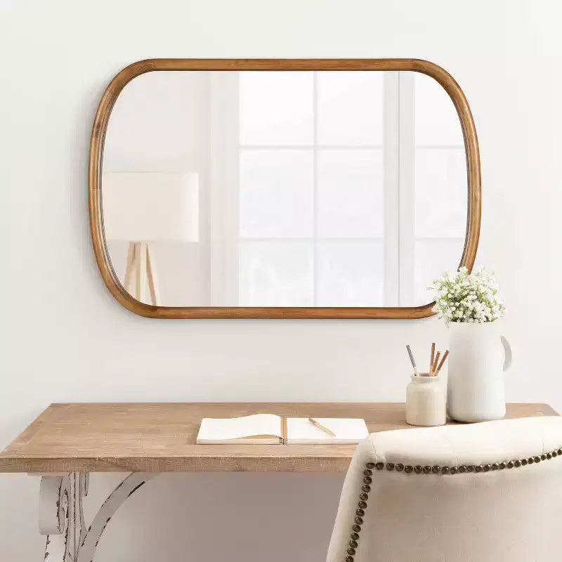 Miroir mural capsule Talma 24"X36" Kate & Laurel All Things Decor Brun rustique