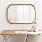 Miroir mural capsule Talma 24"X36" Kate & Laurel All Things Decor Brun rustique