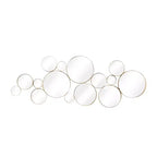 CosmoLiving by Cosmopolitan Modern Metal Iron Wall Mirror Gold : Decorative Round Entryway Mirror