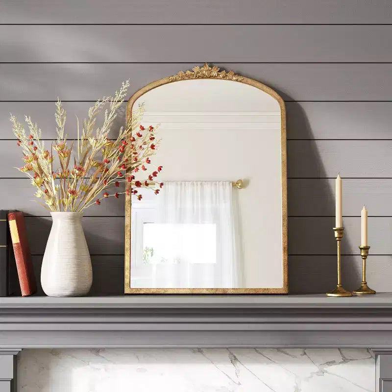 Miroir de manteau mural décoratif doré 20"x30" - Threshold™