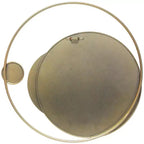 Miroir mural phases de lune 19,5 po doré - Infinity Instruments : Rond moderne, sans assemblage, cadre en métal, fixation murale
