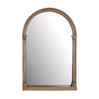 Miroir mural Holli Furniture en bois cintré traditionnel, marron