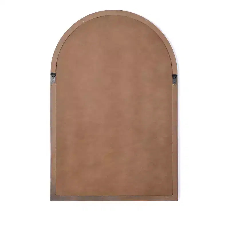 Miroir mural Holli Furniture en bois cintré traditionnel, marron