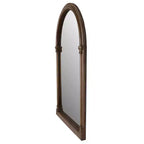 Miroir mural Holli Furniture en bois cintré traditionnel, marron