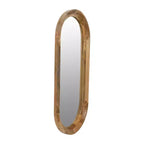 Miroir mural ovale encadré en bois naturel Storied Home
