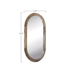 Miroir mural ovale encadré en bois naturel Storied Home