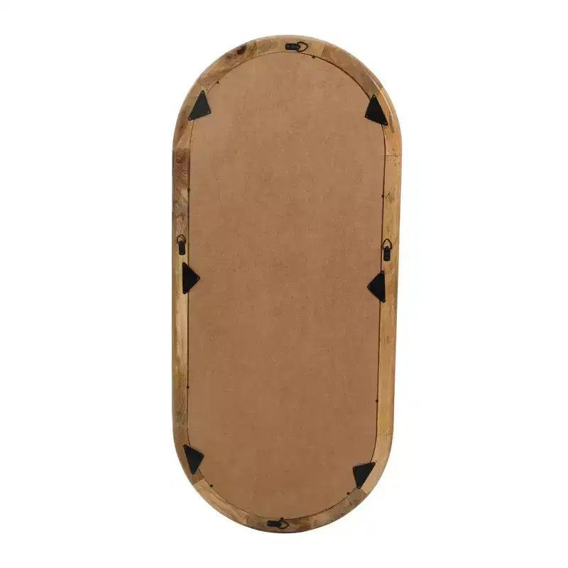 Miroir mural ovale encadré en bois naturel Storied Home