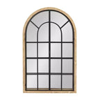 Kate & Laurel All Things Decor Miroir rond de fenêtre en bois/métal Boldmere 26 po x 42 po, naturel : design transitionnel de ferme