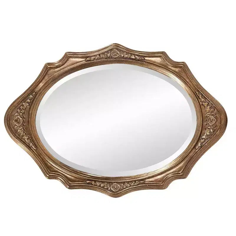 Miroir mural ovale en bois encadré Howard Elliott 27"x19" Bronze