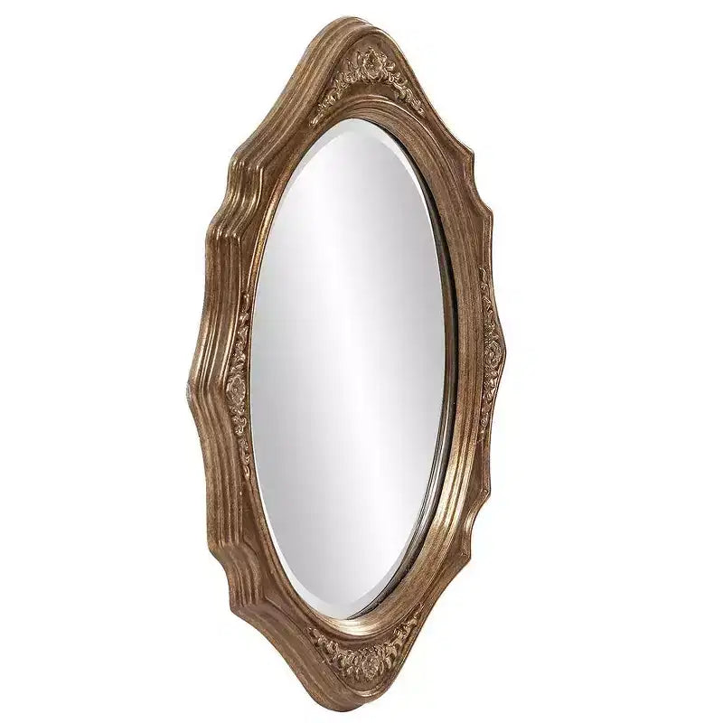 Miroir mural ovale en bois encadré Howard Elliott 27"x19" Bronze