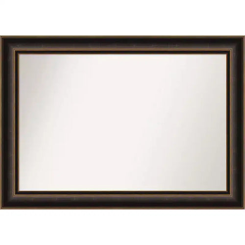 42"x30" Villa Wood Wall Mirror, Oil Rubbed Bronze Frame, Modern Decor - Amanti Art