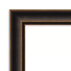 Miroir mural Villa en bois 42"x30", cadre bronze huilé, décor moderne - Amanti Art