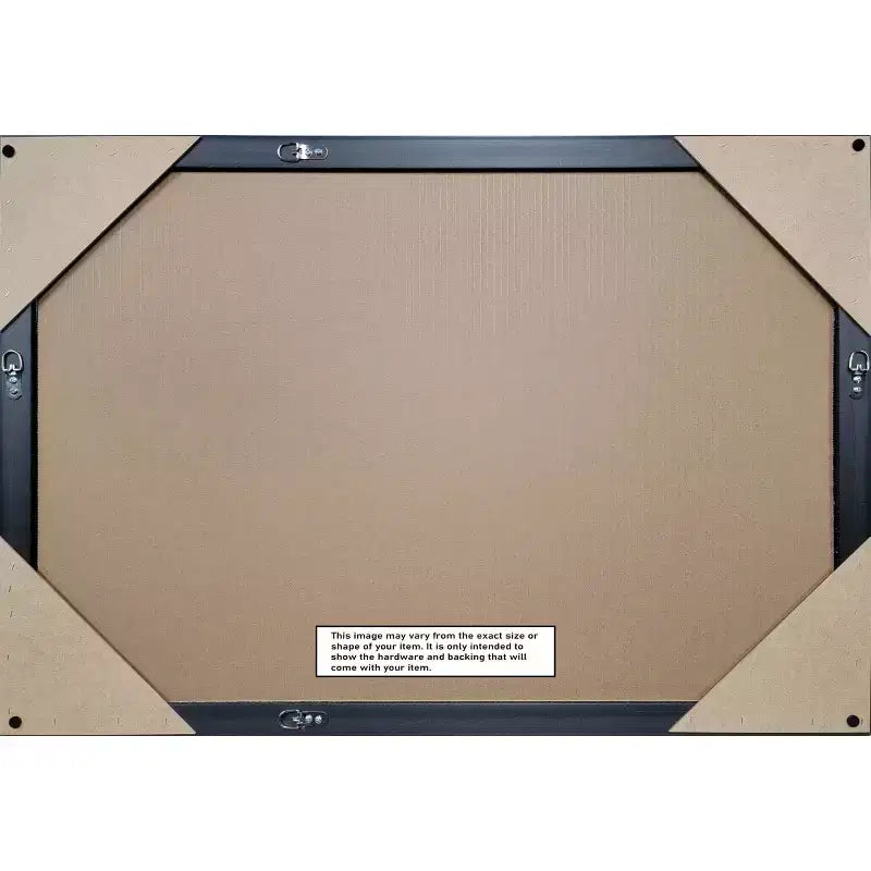 Miroir mural Villa en bois 42"x30", cadre bronze huilé, décor moderne - Amanti Art