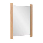Miroir de courtoisie rectangulaire encadré en bois naturel 22"x16" Howard Elliott