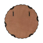 Kate & Laurel All Things Decor Miroir rond moderne festonné 66 cm Perlina Noir : Matériel de montage inclus, aucun assemblage requis