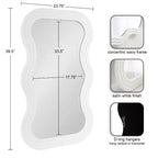 Kate & Laurel All Things Decor Miroir mural ondulé Fripp 61x102 cm Bois Blanc