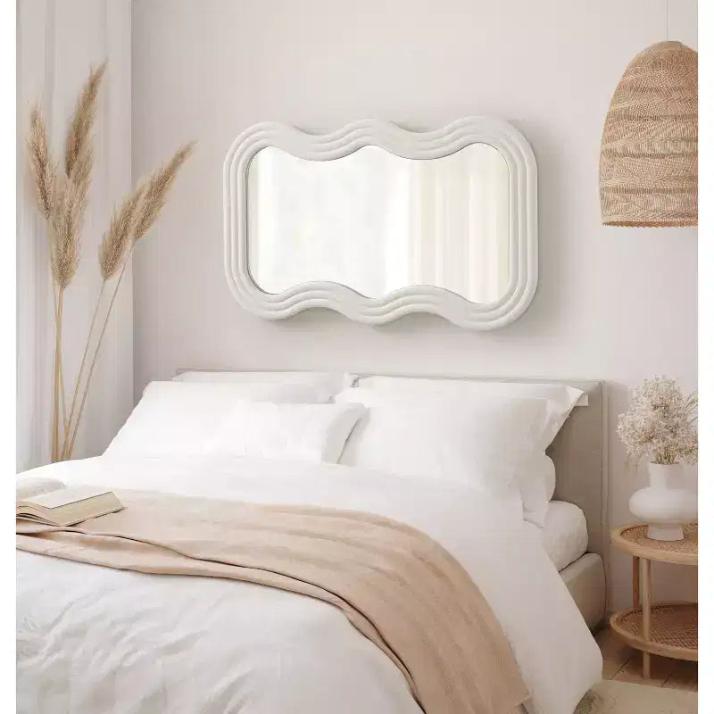 Kate & Laurel All Things Decor Miroir mural ondulé Fripp 61x102 cm Bois Blanc