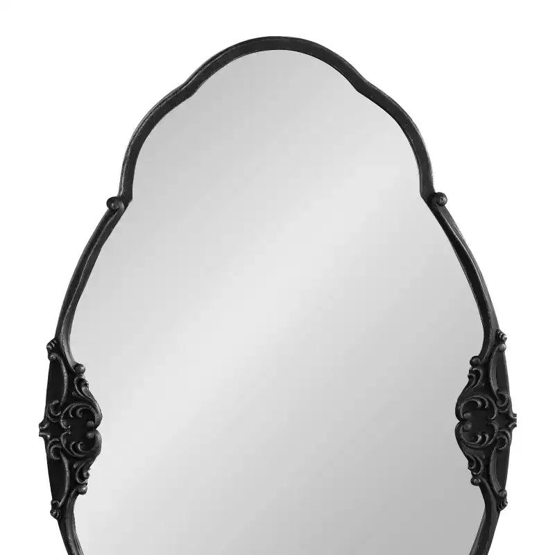 Kate & Laurel All Things Decor Novella Miroir Orné Vintage Glam Noir 76x46cm : D'inspiration Baroque, Mural