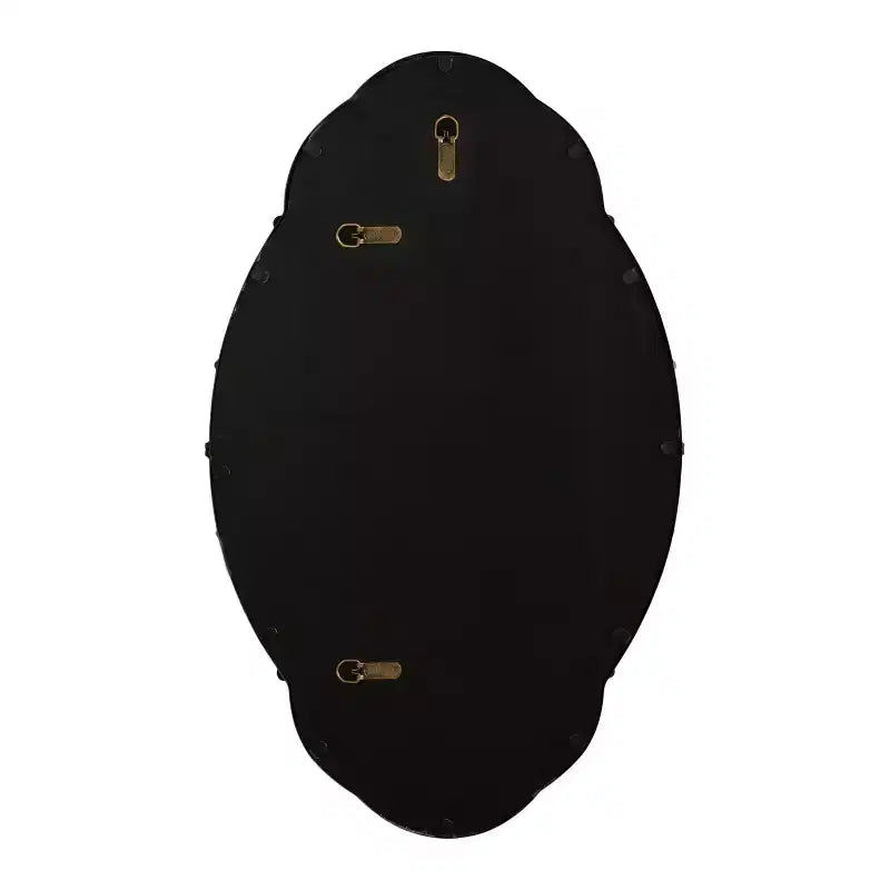 Kate & Laurel All Things Decor Novella Miroir Orné Vintage Glam Noir 76x46cm : D'inspiration Baroque, Mural
