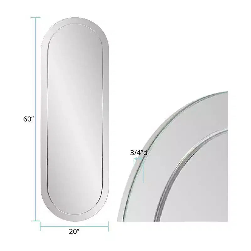 Miroir mural rectangulaire Howard Elliott 45,5"x30,75" avec cadre en bois gris fumé miroir : design moderne, aucun assemblage requis