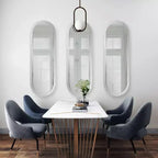 Miroir mural rectangulaire Howard Elliott 45,5"x30,75" avec cadre en bois gris fumé miroir : design moderne, aucun assemblage requis