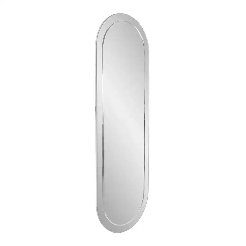 Miroir mural rectangulaire Howard Elliott 45,5"x30,75" avec cadre en bois gris fumé miroir : design moderne, aucun assemblage requis