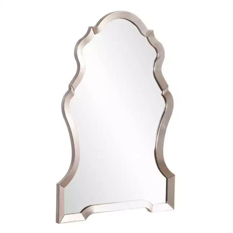 Miroir mural Howard Elliott 44"x29" Nadia, motif trou de serrure, argent