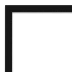 Miroir mural rectangulaire 40,6 x 127 cm avec cadre étroit pour porte, noir - Amanti Art