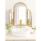Miroir arche trépied Amoli 71x71cm Or - Kate & Laurel All Things Decor : style moderne, montage mural, aucun assemblage requis