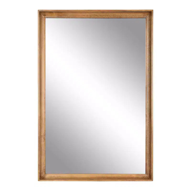 Miroir mural rectangulaire Hatherleigh 24"x36" de Kate & Laurel All Things Decor, brun rustique : style de transition, aucun assemblage requis