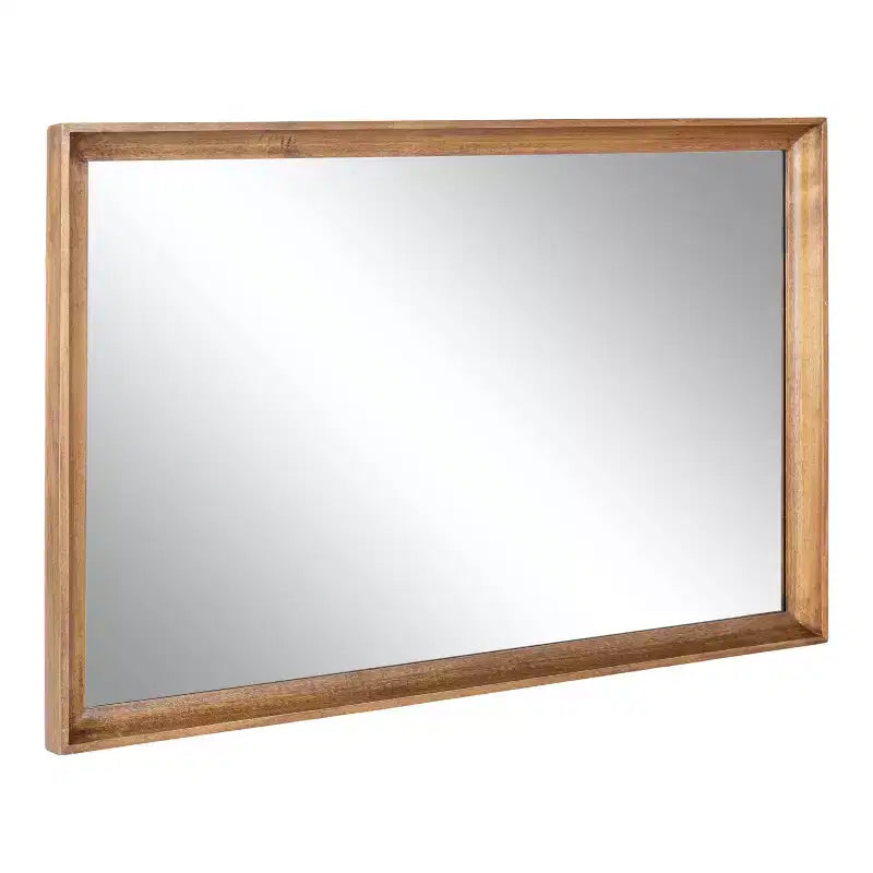Miroir mural rectangulaire Hatherleigh 24"x36" de Kate & Laurel All Things Decor, brun rustique : style de transition, aucun assemblage requis