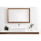 Miroir mural rectangulaire Hatherleigh 24"x36" de Kate & Laurel All Things Decor, brun rustique : style de transition, aucun assemblage requis