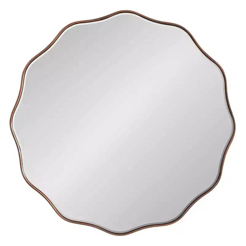 Kate & Laurel All Things Decor Miroir rond festonné Viona 26" de diamètre, bronze