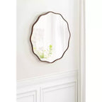Kate & Laurel All Things Decor Miroir rond festonné Viona 26" de diamètre, bronze