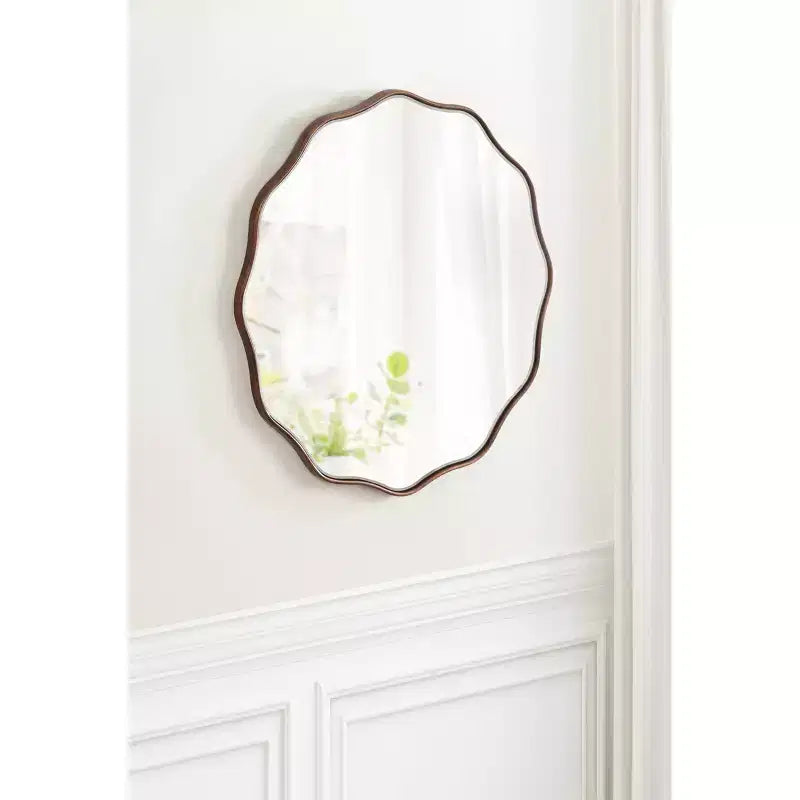 Kate & Laurel All Things Decor Miroir rond festonné Viona 26" de diamètre, bronze