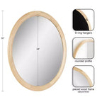 Kate & Laurel All Things Decor Miroir Mural Rond Dessa 32"X32" Naturel