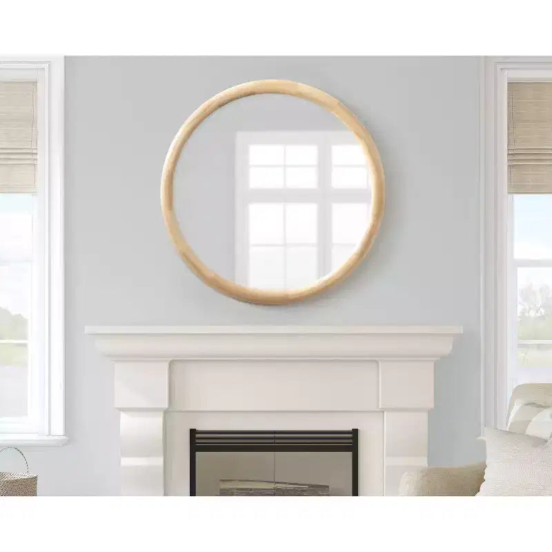 Kate & Laurel All Things Decor Miroir Mural Rond Dessa 32"X32" Naturel