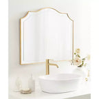 Miroir Mural Hollyn Arched Kate & Laurel All Things Decor, 32"x28", Doré