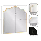 Miroir Mural Hollyn Arched Kate & Laurel All Things Decor, 32"x28", Doré