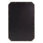 Miroir mural octogonal biseauté allongé Howard Elliott 36"x24" Argent chaud mat : cadre en métal couleur champagne, aucun assemblage requis