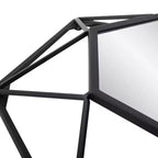 Miroir mural géométrique 3D Howard Elliott 16"x16" avec cadre en métal noir mat