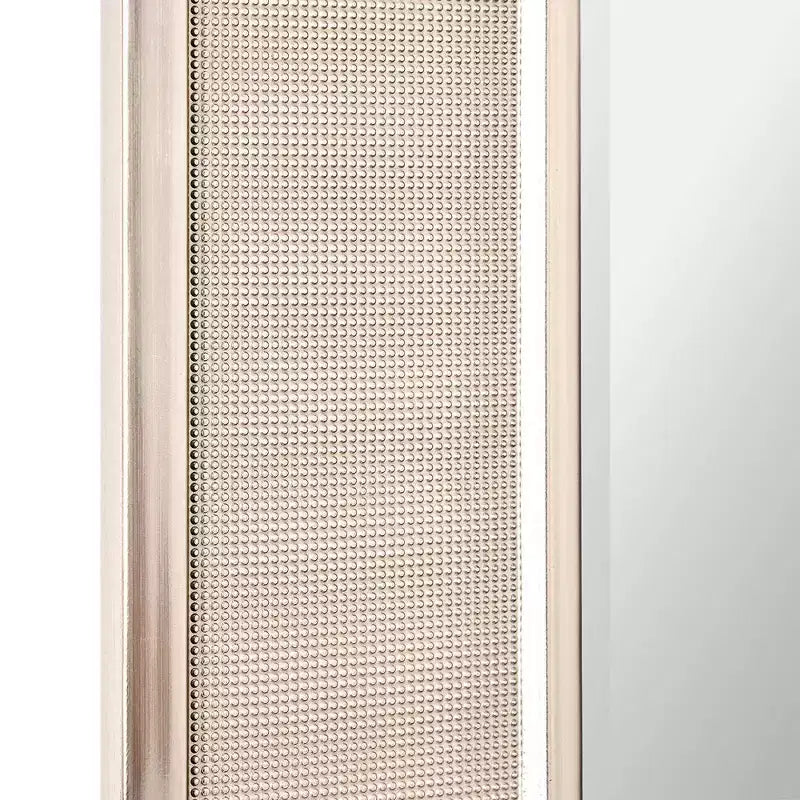 Miroir mural et de salle de bain élégant Head West 12"x24" Pave en nickel brossé