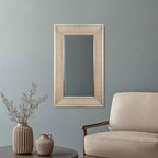Miroir mural et de salle de bain élégant Head West 12"x24" Pave en nickel brossé