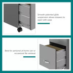 Space Solutions Classeur mobile vertical à 3 tiroirs d'une profondeur de 18 po et d'une largeur format Lettre, Arctic Silver