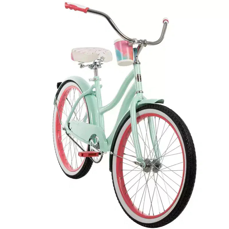 Vélo de croisière Huffy Good Vibrations pour adulte - Roues de 24 pouces - Menthe