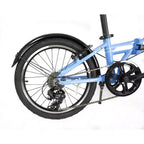 Vélo pliant en aluminium ZiZZO Via 7 vitesses 20" - Bleu ciel